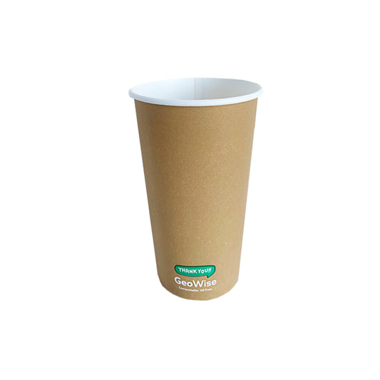 Hot Cup 16oz (86mm) Double Wall KRAFT (500) Geowise