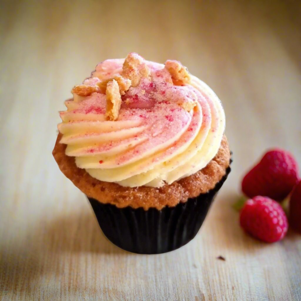 Vanilla Raspberry Cream Cheese Cupcake GF 100g (16)