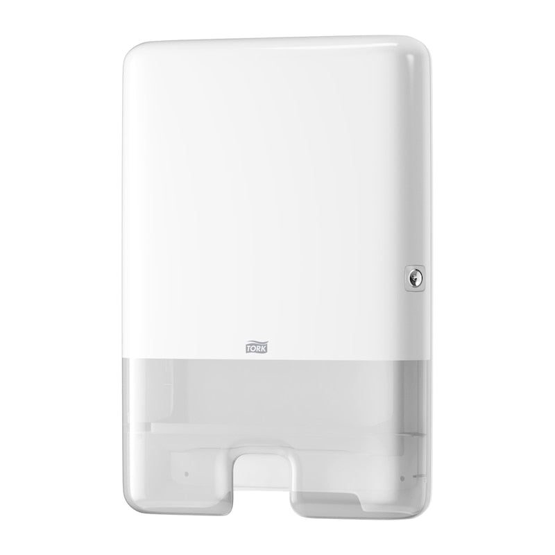 Tork DISPENSER : Slimline Hand Towel - H2, Elevation, White, Plastic