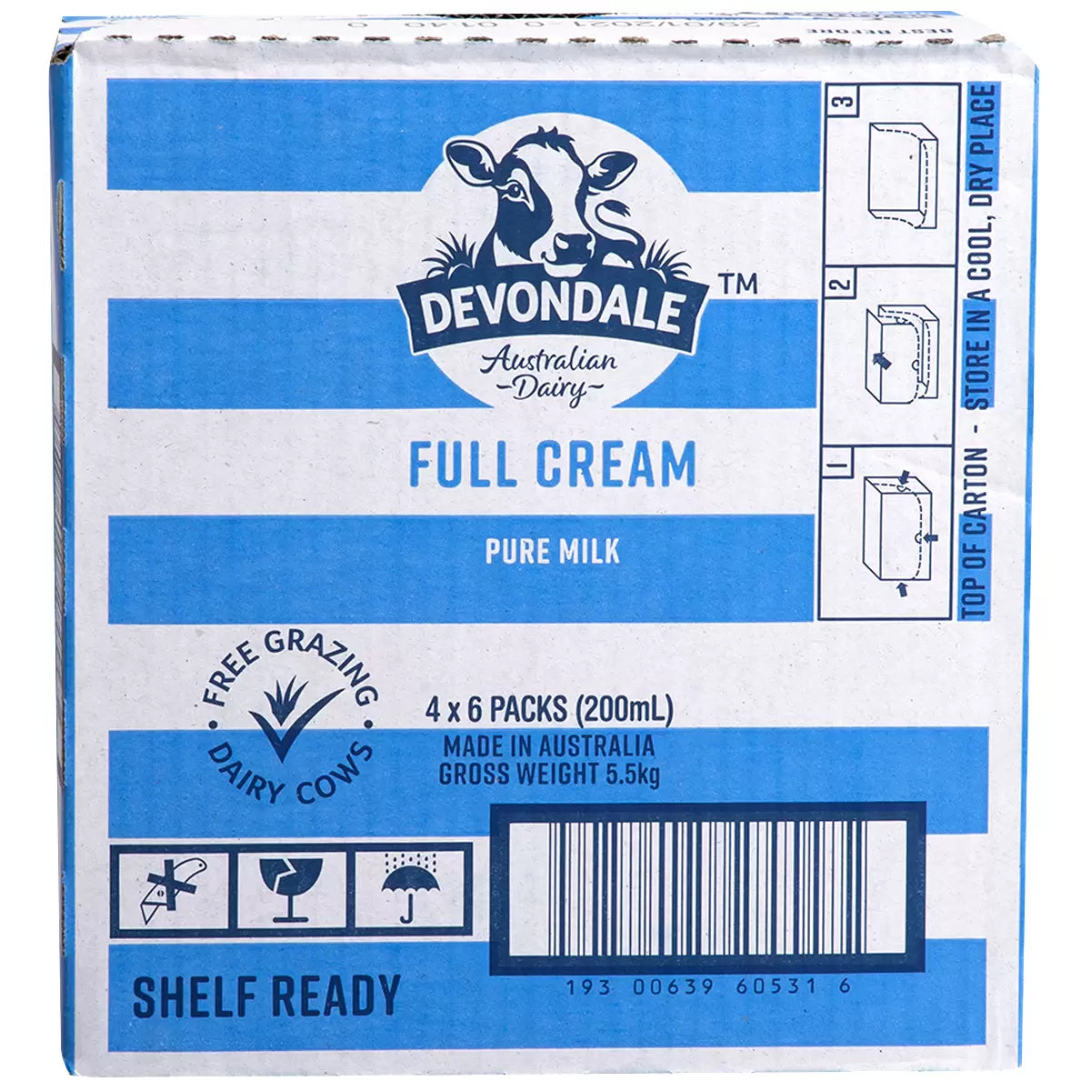 Milk, UHT Long Life Full Cream 200ml - 4x6 Pack