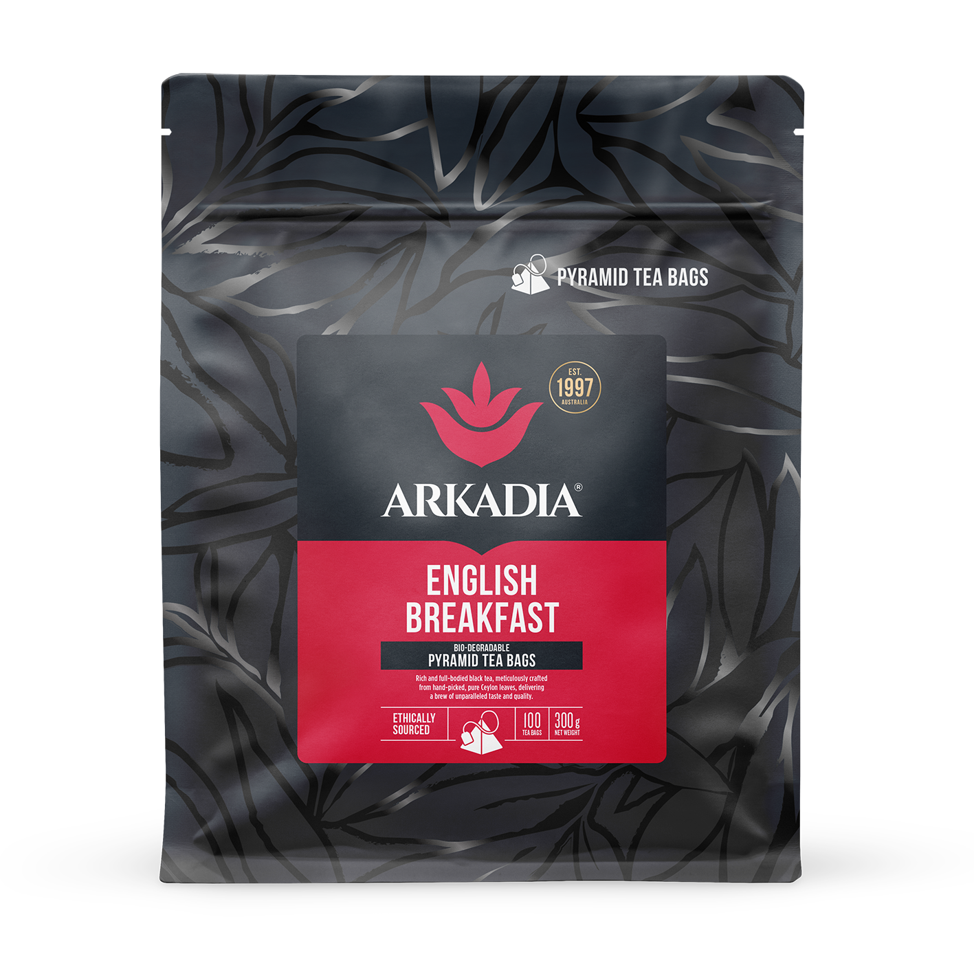Arkadia English Breakfast Pyramid Tea Bags (100) 300g