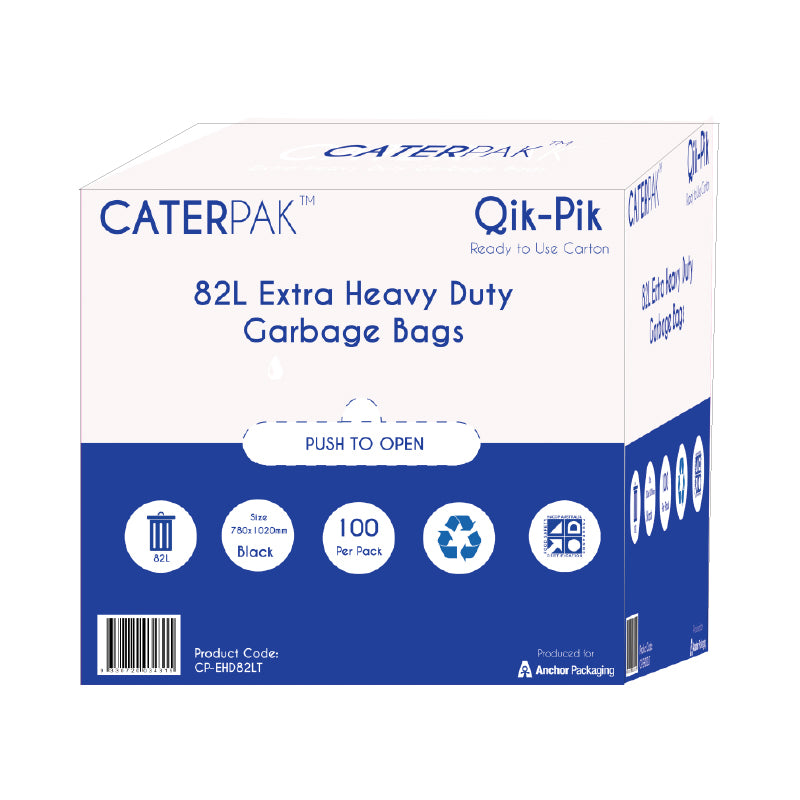 Bin Liner 82Ltr Extra Heavy Duty (100) Qik-Pik