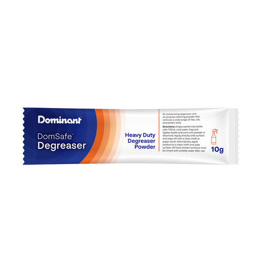 Dominant DomSafe Degreaser packaging on a white background