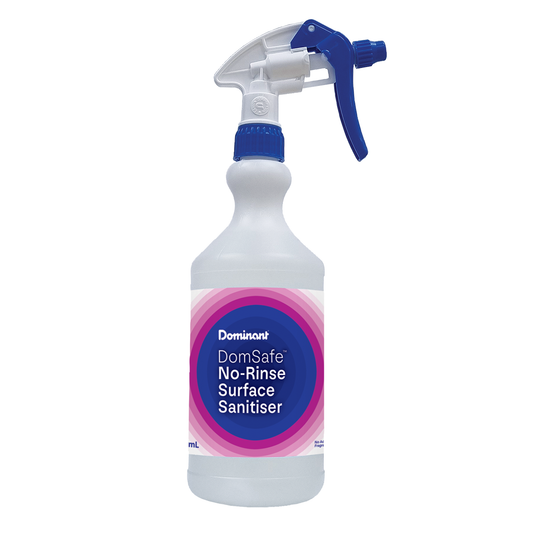 Dispensing Spray Bottle 750mL - DomSafe No-Rinse Sanitiser