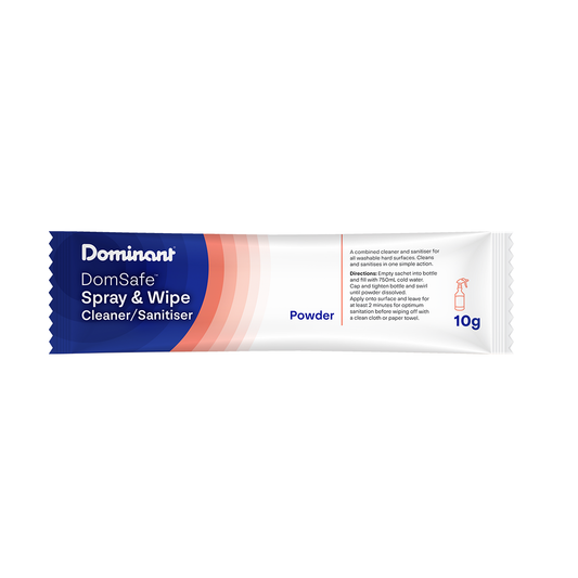 DomSafe Spray & Wipe Sanitiser - (50x10g Sachets)
