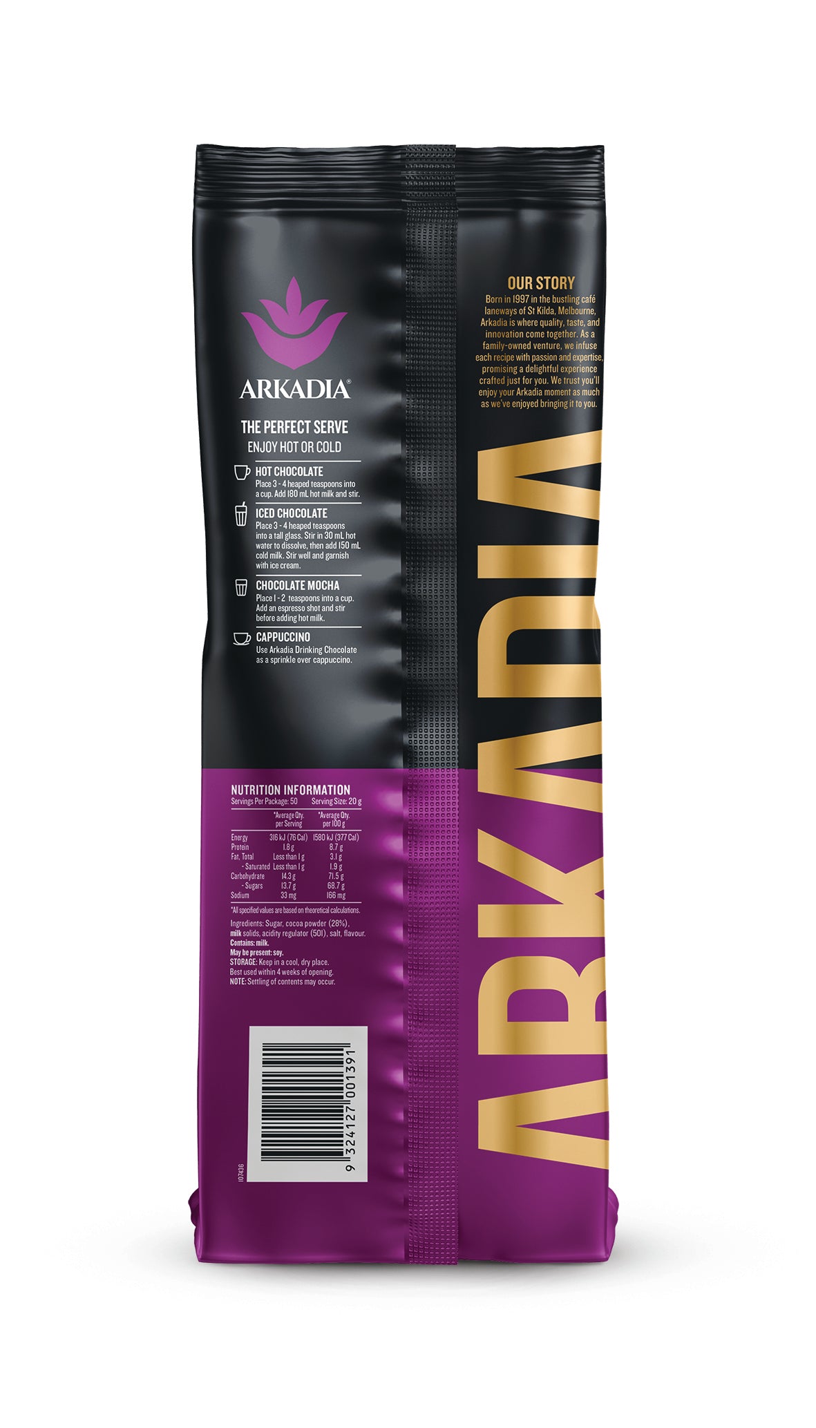 Drinking Chocolate 28% Cocoa 1kg Arkadia