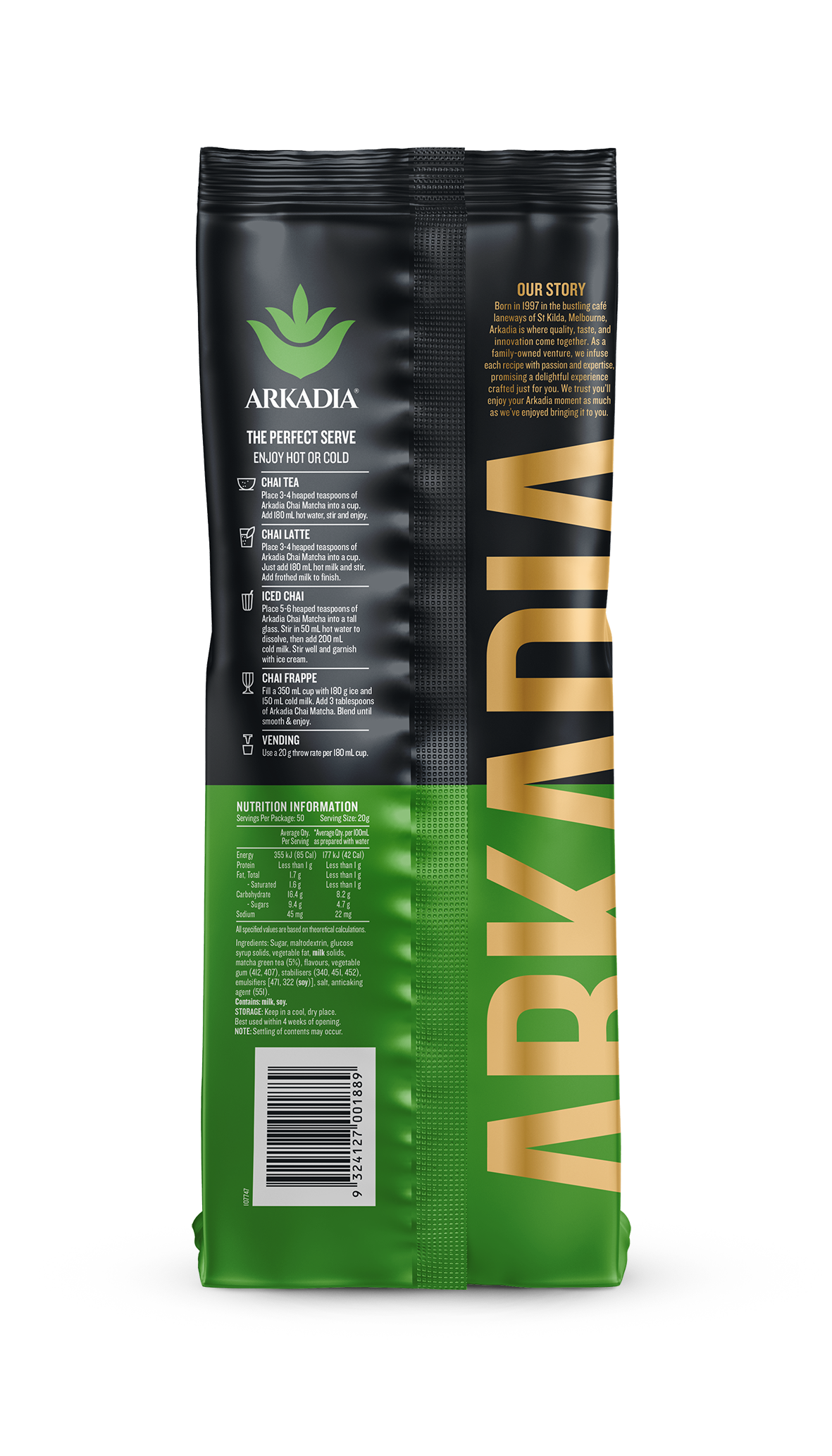 Arkadia Chai Matcha Green Tea 1kg