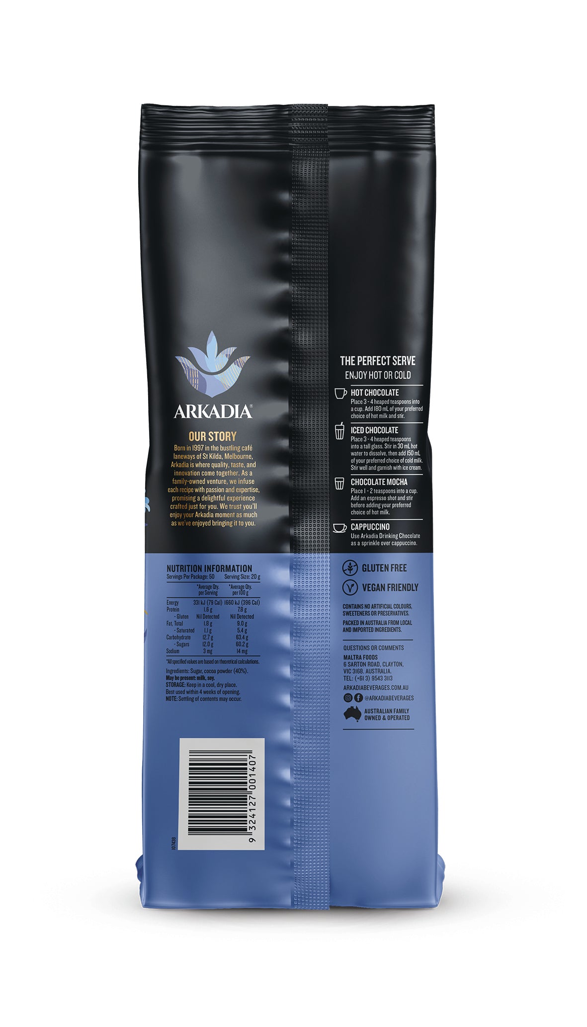 Drinking Chocolate 40% Cocoa 1kg Arkadia