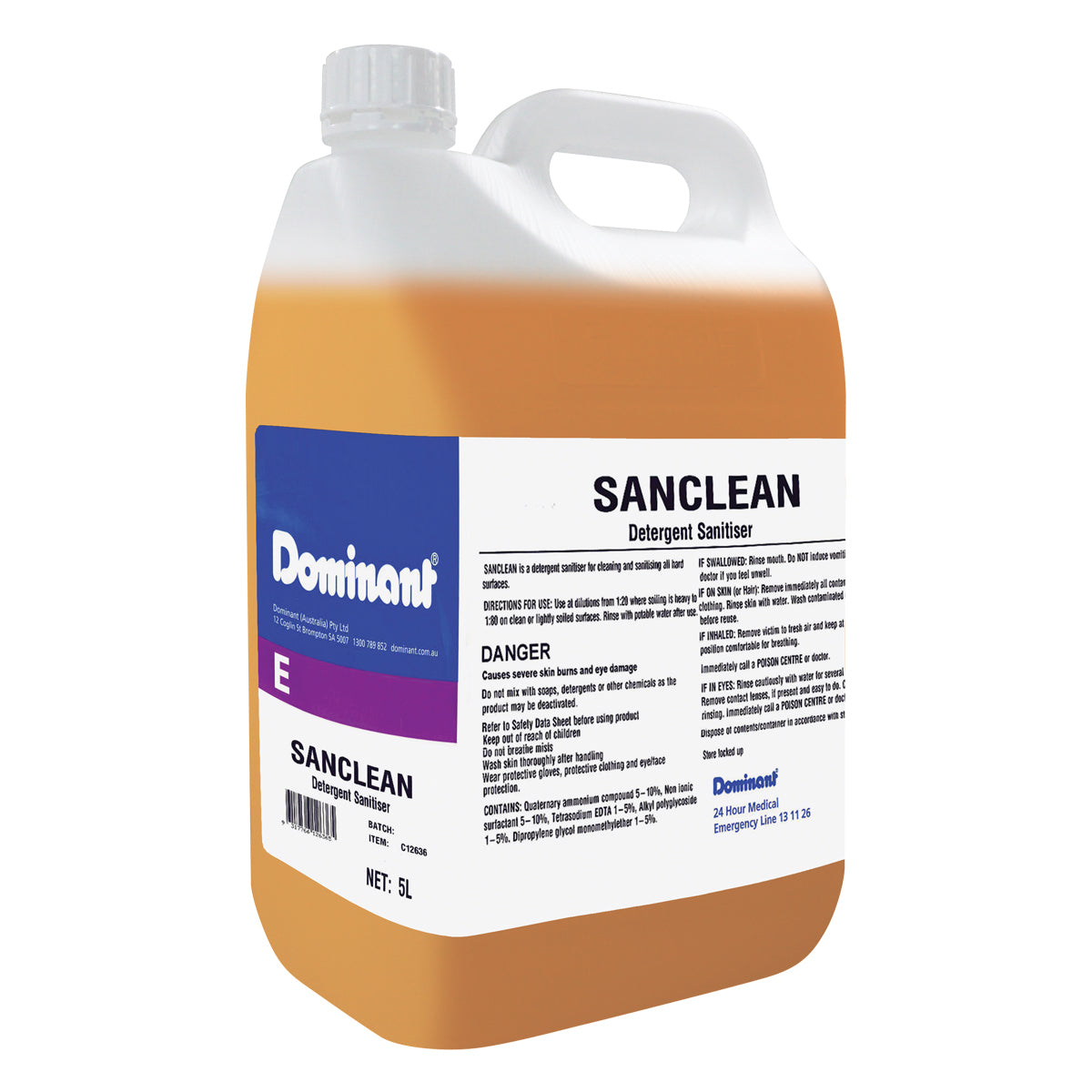 Detergent Sanitiser "Sanclean" 5L