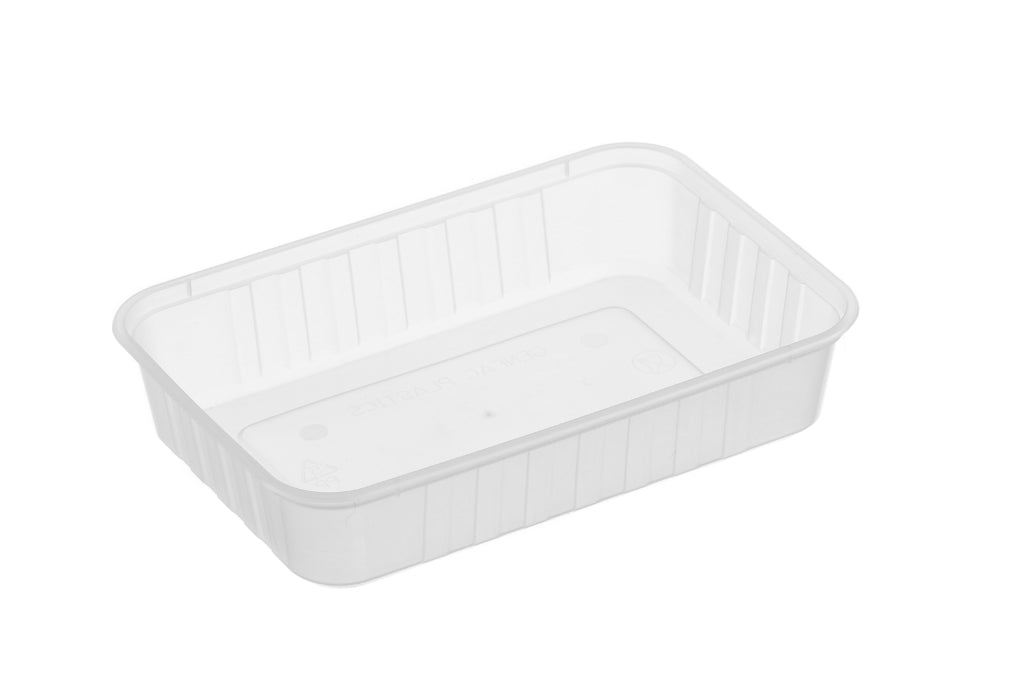 Rectangle Base Ribbed Clear 500ml (50) Genfac