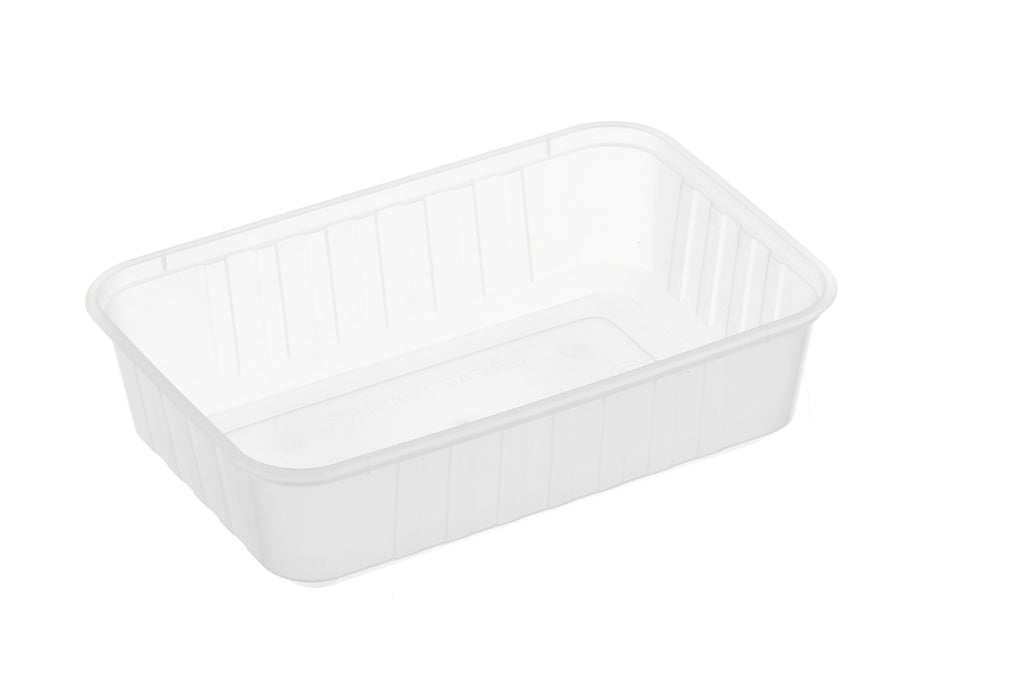 Rectangle Base Ribbed Clear 750ml (50) Genfac