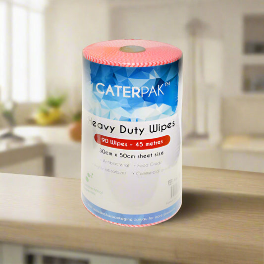 Wipes, TUF Heavy Duty Roll (90 Sheets) - Red CP-HDRW