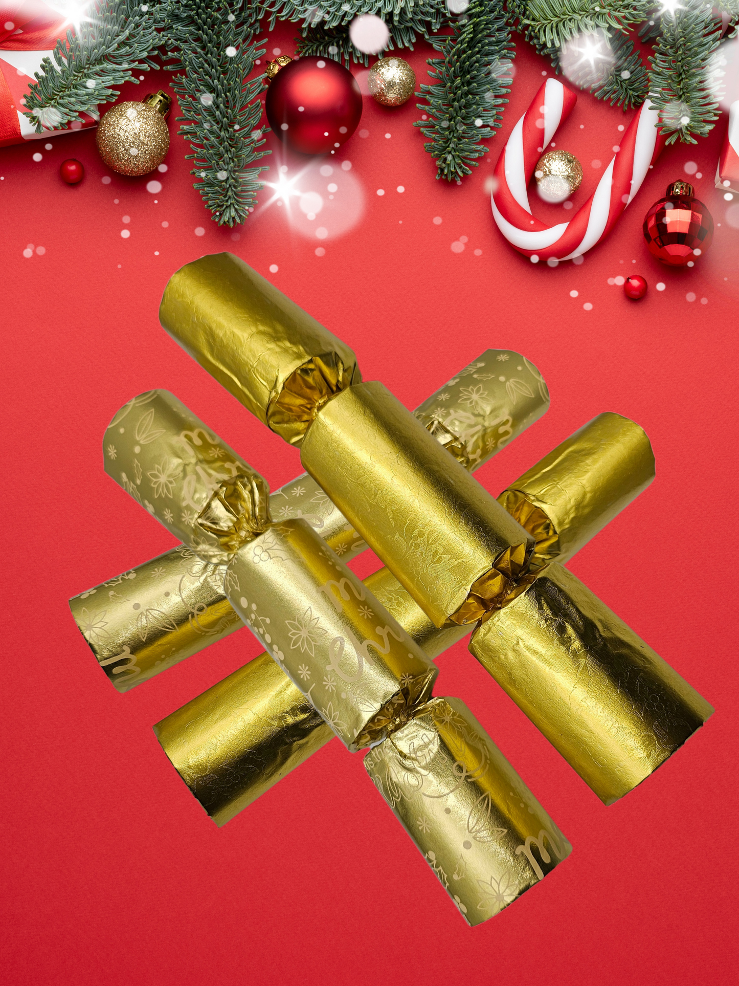 Christmas Bon Bons 10" Foil Embossed (50)