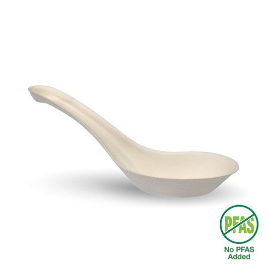 Cutlery Wood Chinese Soup Spoon 14cm BioCane