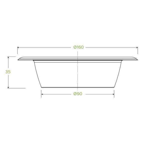390ml / 12oz BioCane Bowl - White (125)