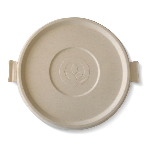 Flat BioCane Lid to suit 24-48oz BioCane Bowl - Natural (50)