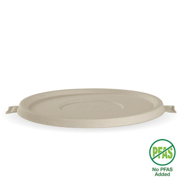 Flat BioCane Lid to suit 24-48oz BioCane Bowl - Natural (50)