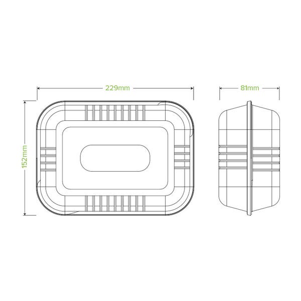 Clamshell 9x6x3" BioCane - Natural (125)