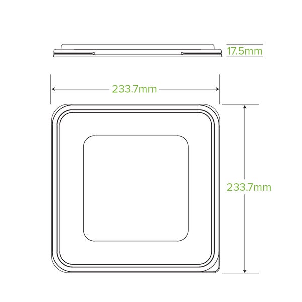 Lid (PET) to suit Large 3-Compartment Takeaway Base