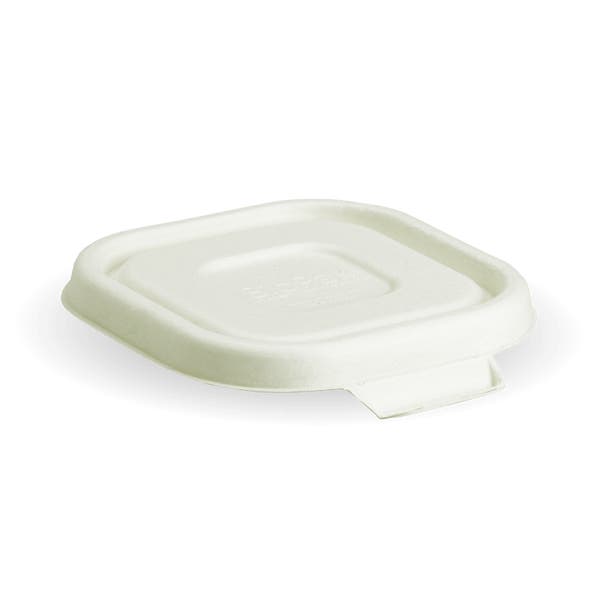 Square BioCane Lid 280-630ml - White (50)