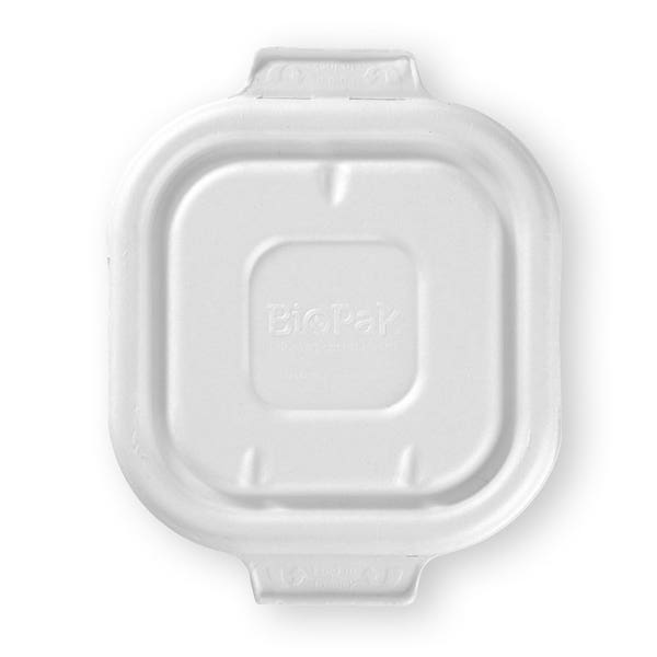 Square BioCane Lid 280-630ml - White (50)