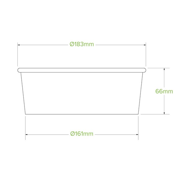 Wide Paper BioBowl 1300ml (XLG) Kraft (50)