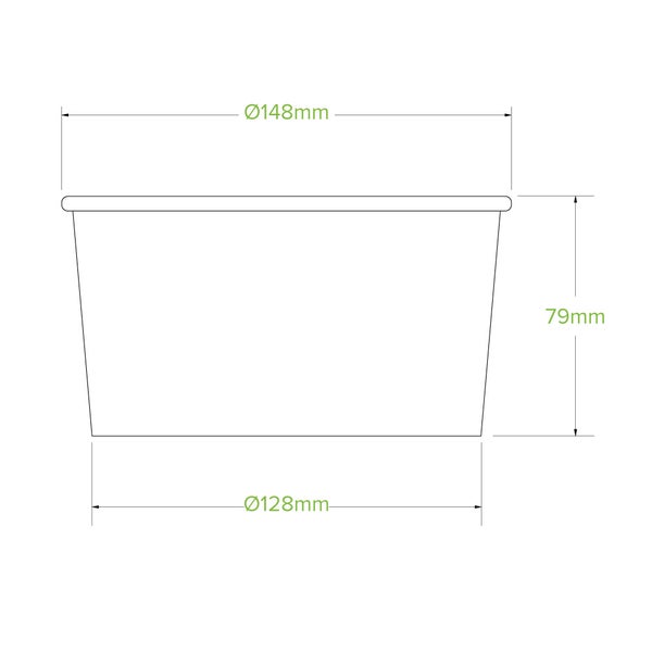 Wide Paper BioBowl 1000ml (LG) Kraft (50)
