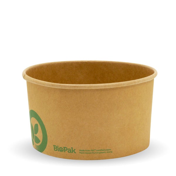 Wide Paper BioBowl 1000ml (LG) Kraft (50)