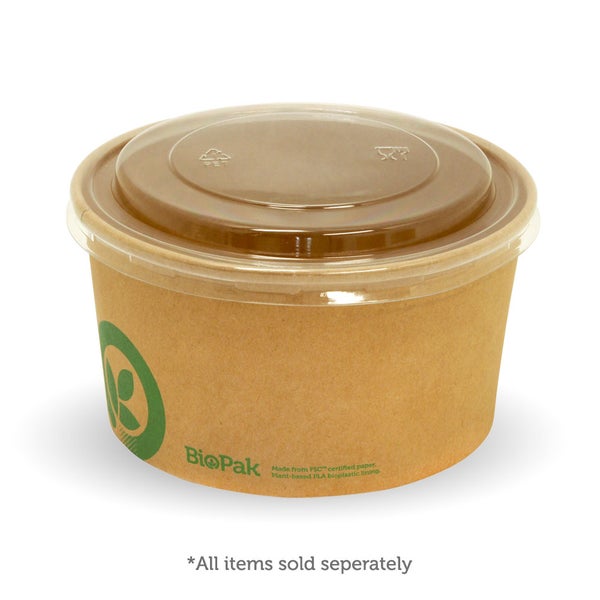 Wide Paper BioBowl 1000ml (LG) Kraft (50)