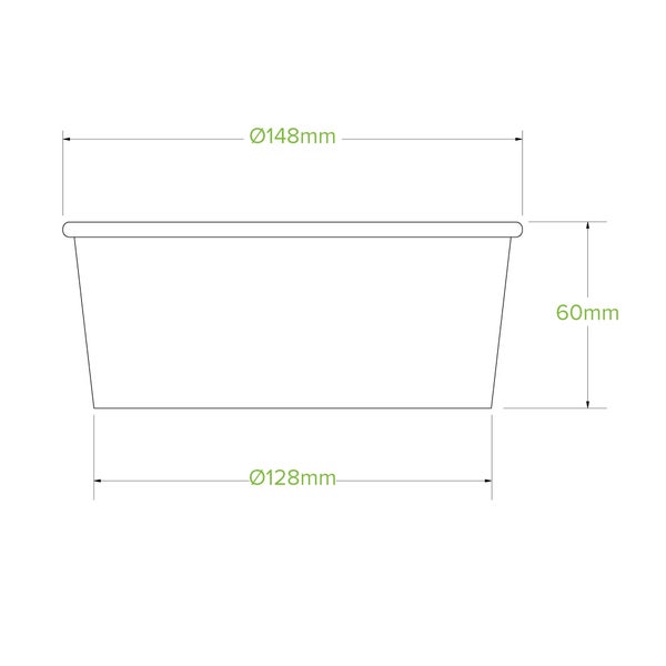 Wide Paper BioBowl 750ml (MED) Kraft (50)