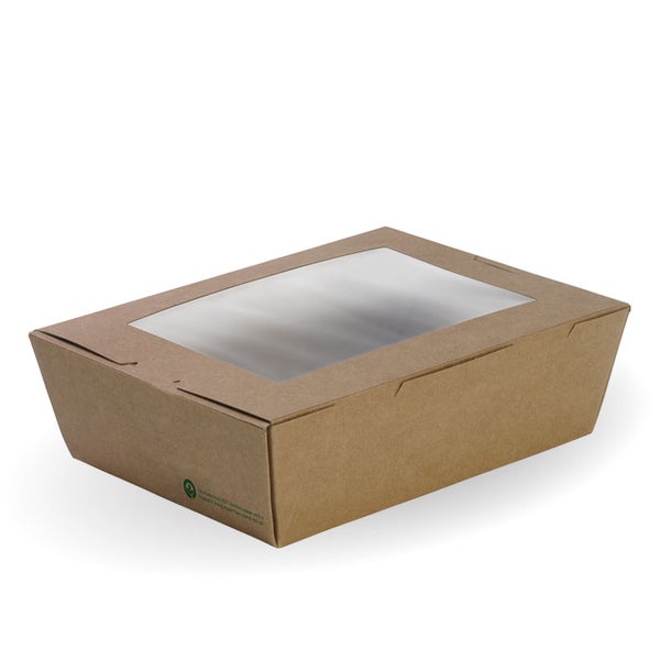 BioBoard Lunch Box Large with Window (50) BioPak