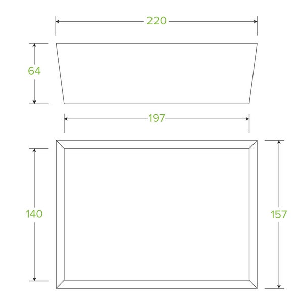 BioBoard Lunch Box Large with Window (50) BioPak