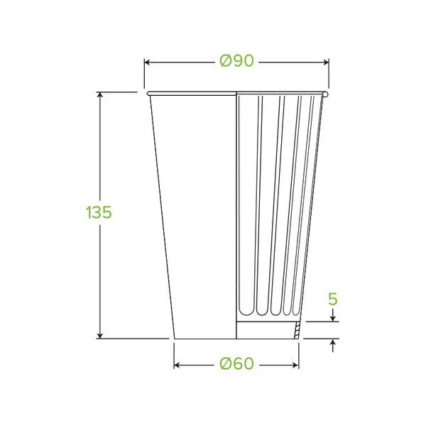 460ml / 16oz (90mm) DW BioCup - ART (40)