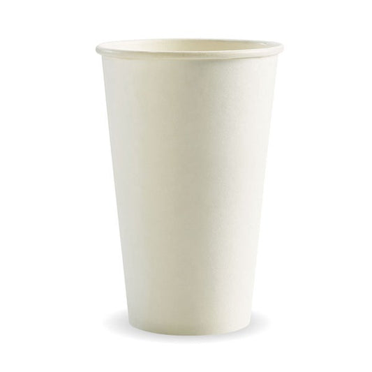Hot Cup 16oz (90mm) Single Wall White (50)