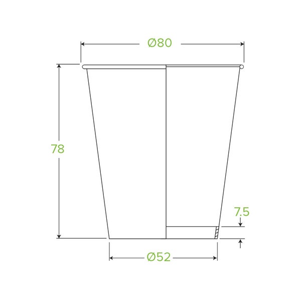 Hot Cup 6oz (80mm) Single Wall White (50)