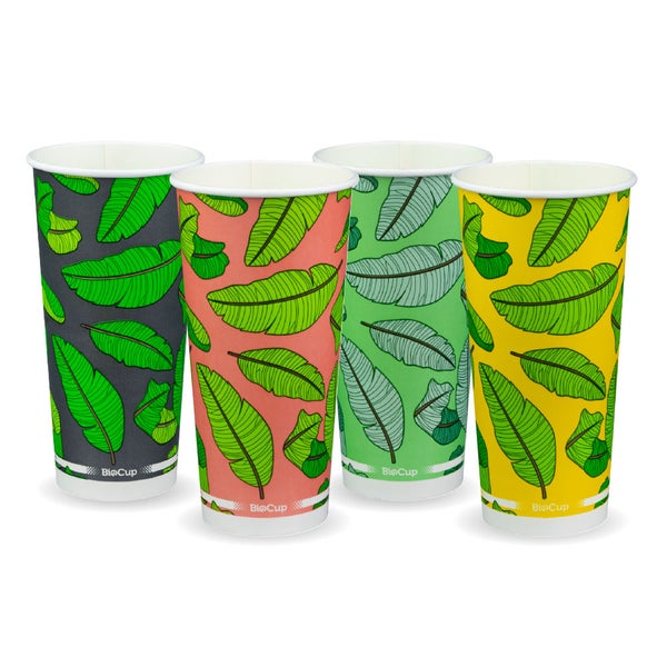 Cold Cup Paper 22oz Leaf (50)