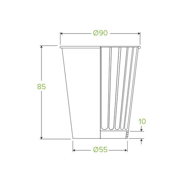 295ml / 8oz (90mm) DW BioCup - KRAFT GS (50)