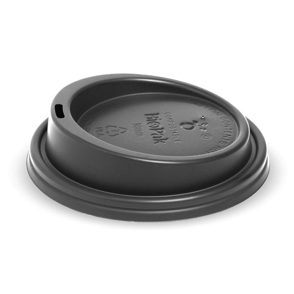Hot Cup Lid 12-20oz (90mm) PLA Black (50)