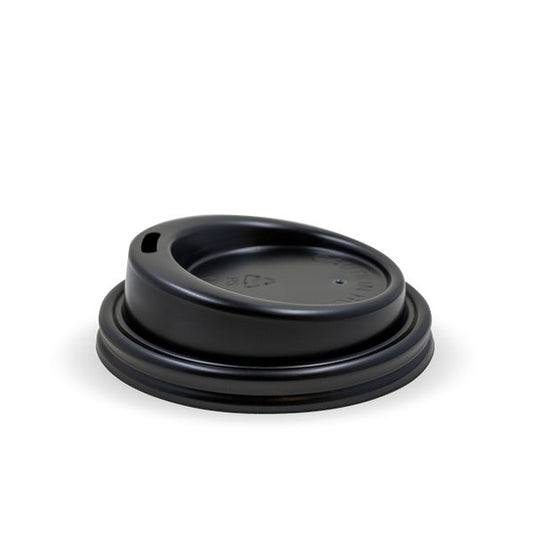 63mm PS* Sipper Lid to suit 4oz Hot BioCup - Black (50) *RUNOUT*