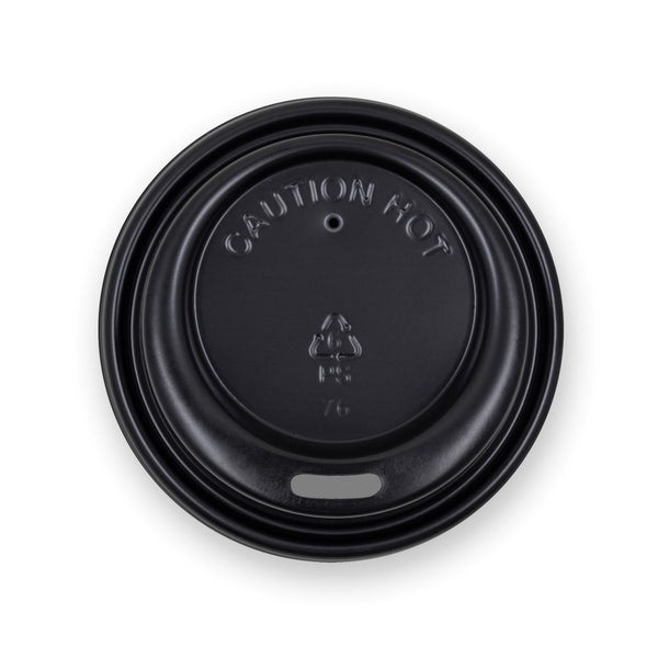 63mm PS* Sipper Lid to suit 4oz Hot BioCup - Black (50) *RUNOUT*
