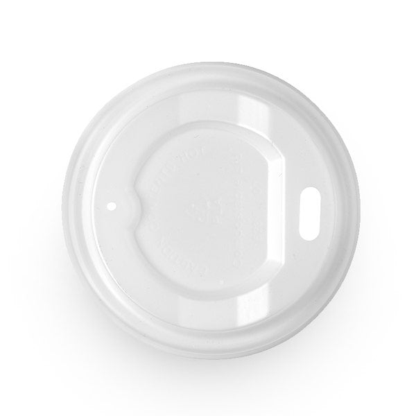 Hot Cup Lid 4oz (62mm) PLA White (50) - BCL-4PLA-C