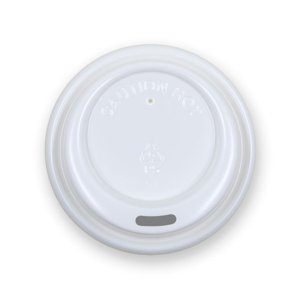 63mm PS* Sipper Lid to suit 4oz Hot BioCup - White (50) *RUNOUT*
