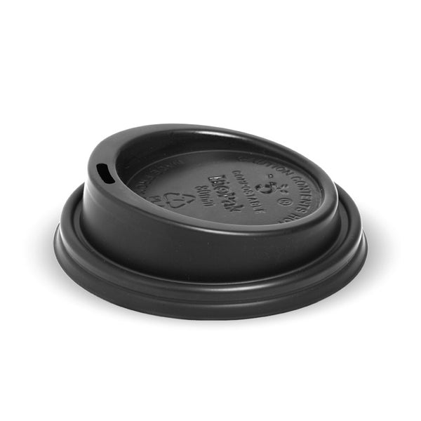 Hot Cup Lid 6-12oz (80mm) PLA SM Black (50)