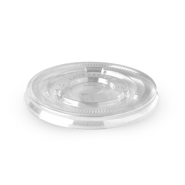 Cold Cup Paper, Lid 90mm PLA Large Flat (50)