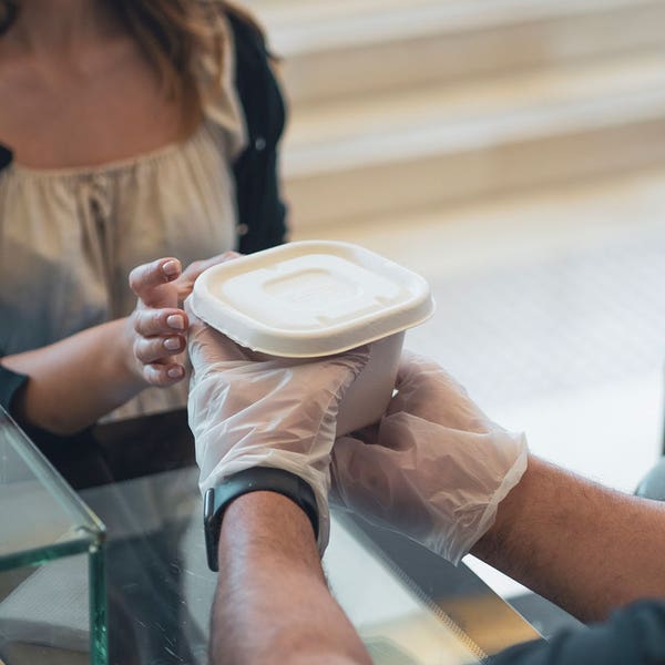 *COMPOSTABLE* BioPlastic Gloves - Medium (100) BioPak