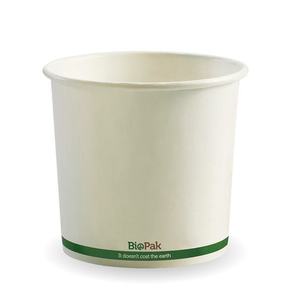 740ml / 24oz Paper BioBowl - White (25)