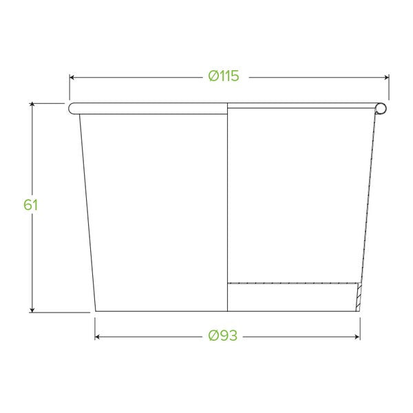 Paper BioBowl 430ml (12oz) Kraft (25)