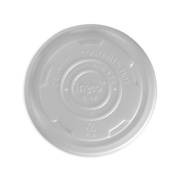 Flat Lid to suit Paper BioBowl (8oz) PLA (50)
