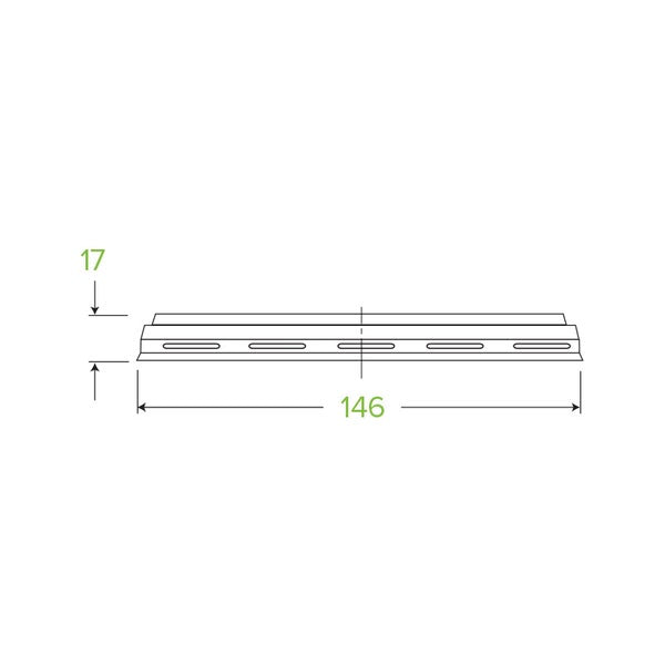 Wide Flat PLA Lid for 600-700ml Deli Bowl (50)