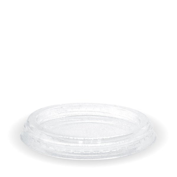 76mm Clear Flat Lid - no hole (50)